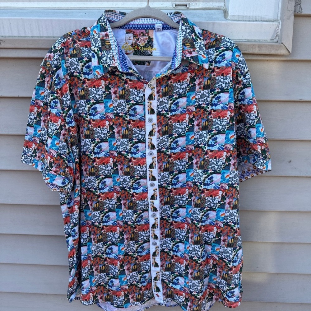 Robert Graham short sleeve Button down shirt 3XL